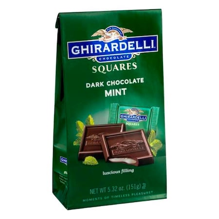 Ghirardelli Ghirardelli Dark Chocolate Mint Square 5.32 oz. Bag, PK6 61867